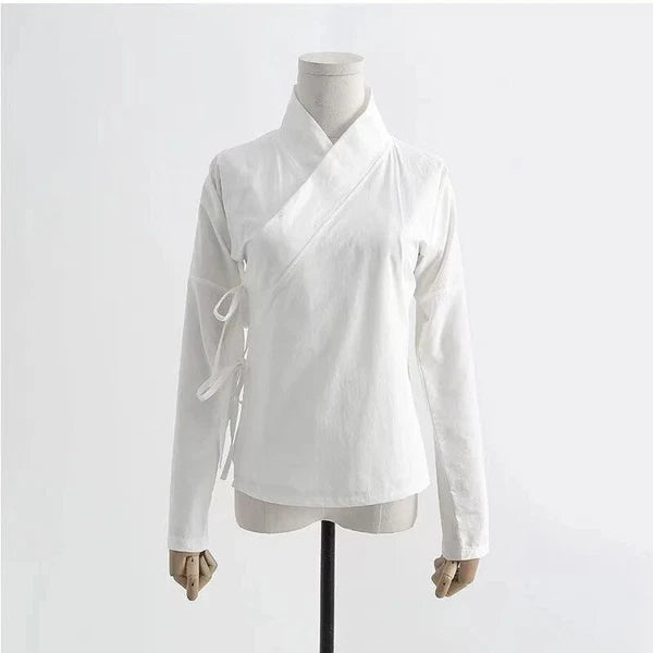 Hanfu Unisex Men Women White Tops Pants Underwear Costume Cosplay Innerwear