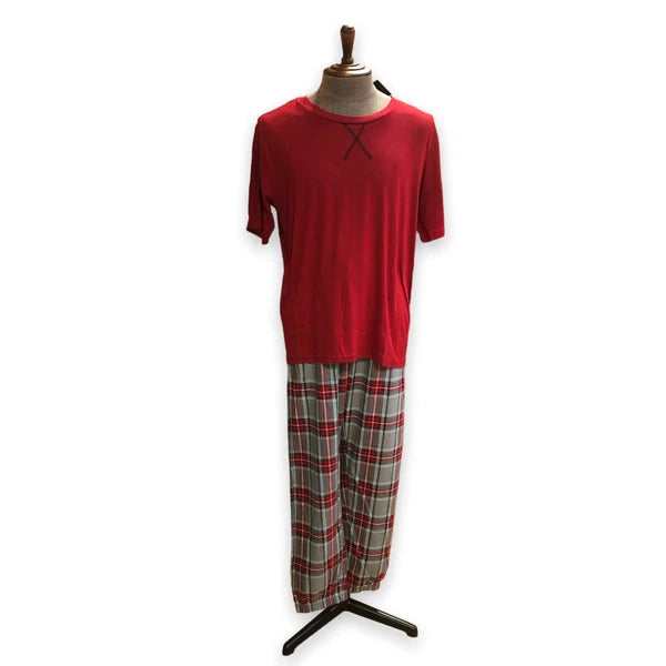 CASUAL TIME - Men's Two Piece Pressed Micropolar Pajama Set(Gift Packaged)