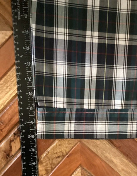 Bill Blass Pajama Set Men’s Size L Green Plaid Long Sleeve Lightweight NWT