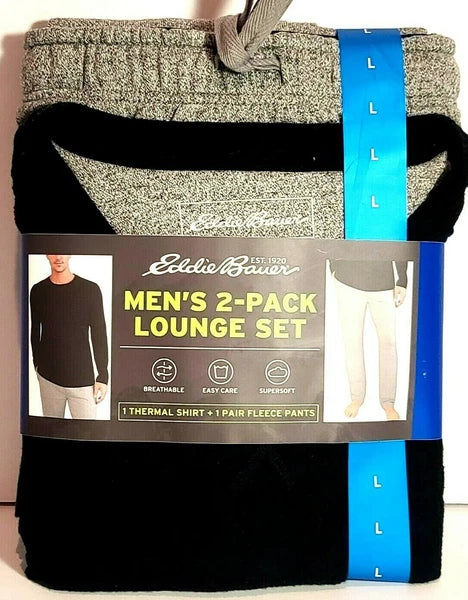 Eddie Bauer Men Thermal 2-Pack Lounge Pajama PJ Set New