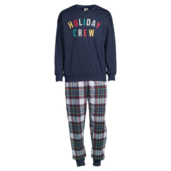 Joyspun Mens Holiday Pajama Lounge Flannel Set 2-Piece Size L 42-44 Christmas
