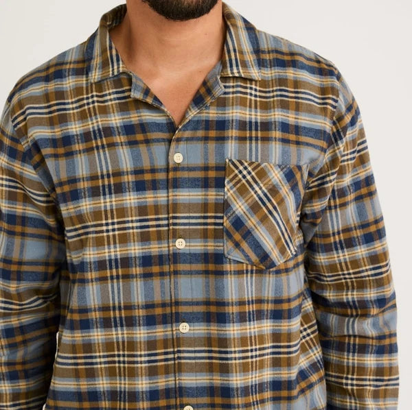 NWT Pendleton BLUE/NAVY/BROWN PLAID 100% SOFT Cotton FLANNEL Pajama Set Men's M