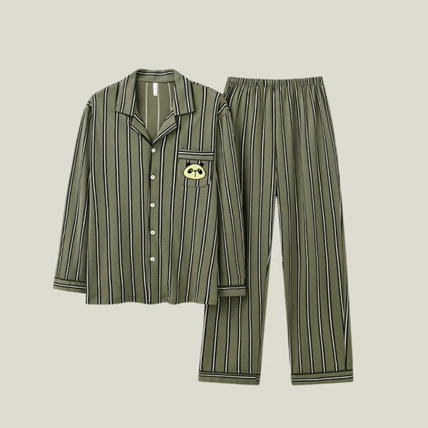 Fashion New Men's Striped Sleepwear Antibacterial Comfortable Fashion Pajama Set