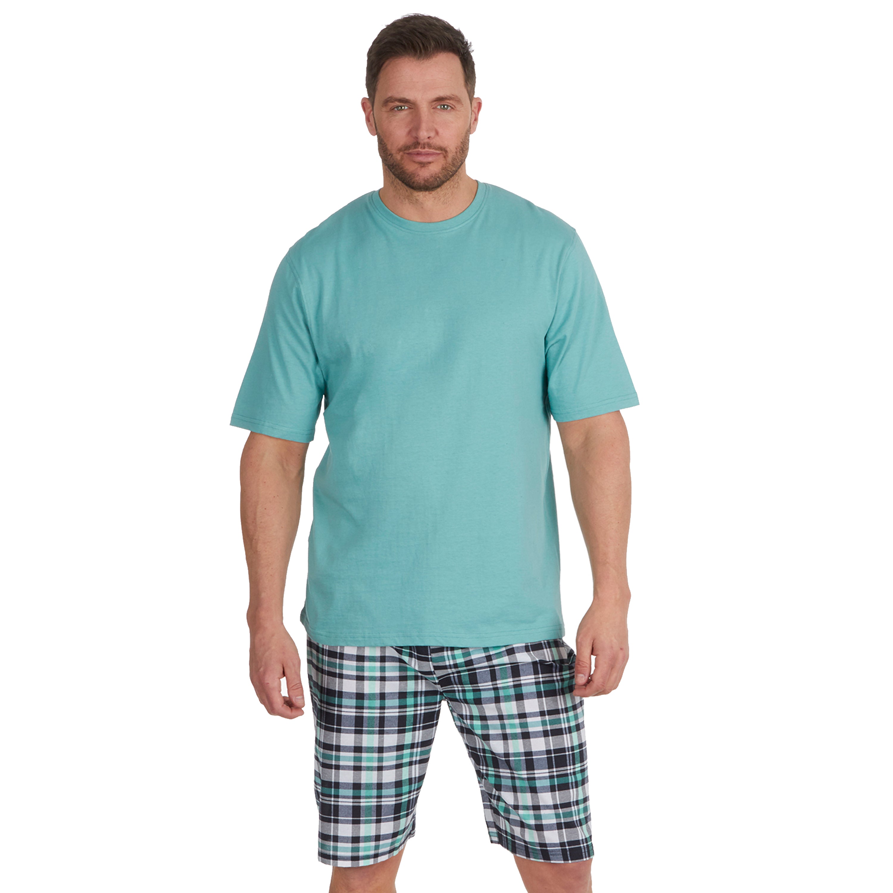 Mens Shorty Pyjamas T-Shirt and Shorts Pyjama Set Summer Medium Large XL XXL UK