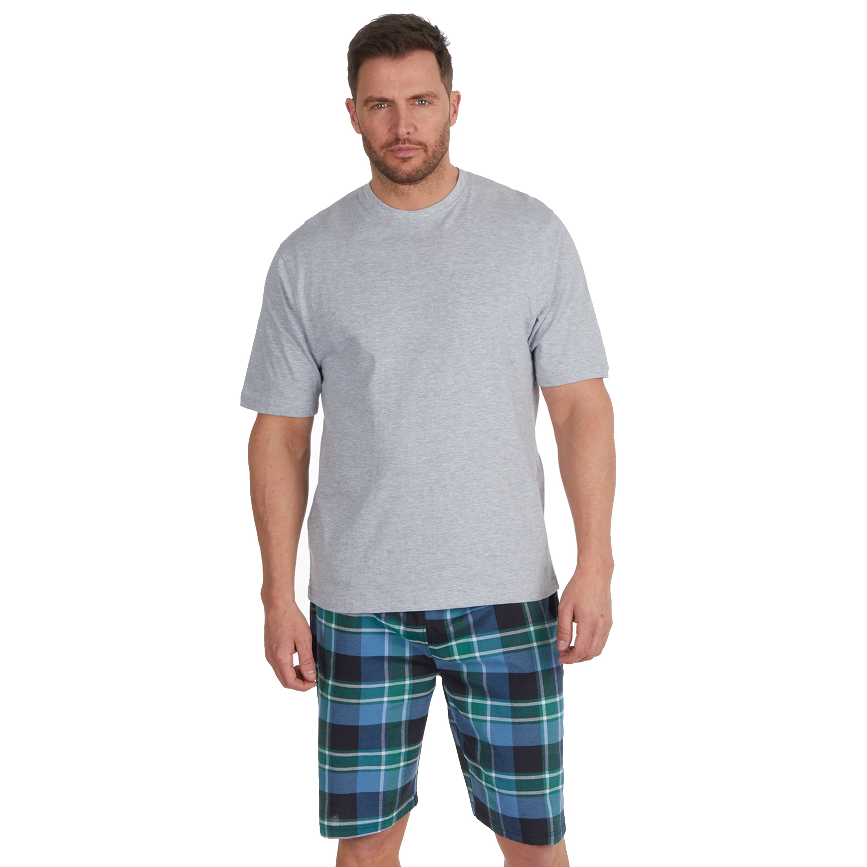 Mens Shorty Pyjamas T-Shirt and Shorts Pyjama Set Summer Medium Large XL XXL UK